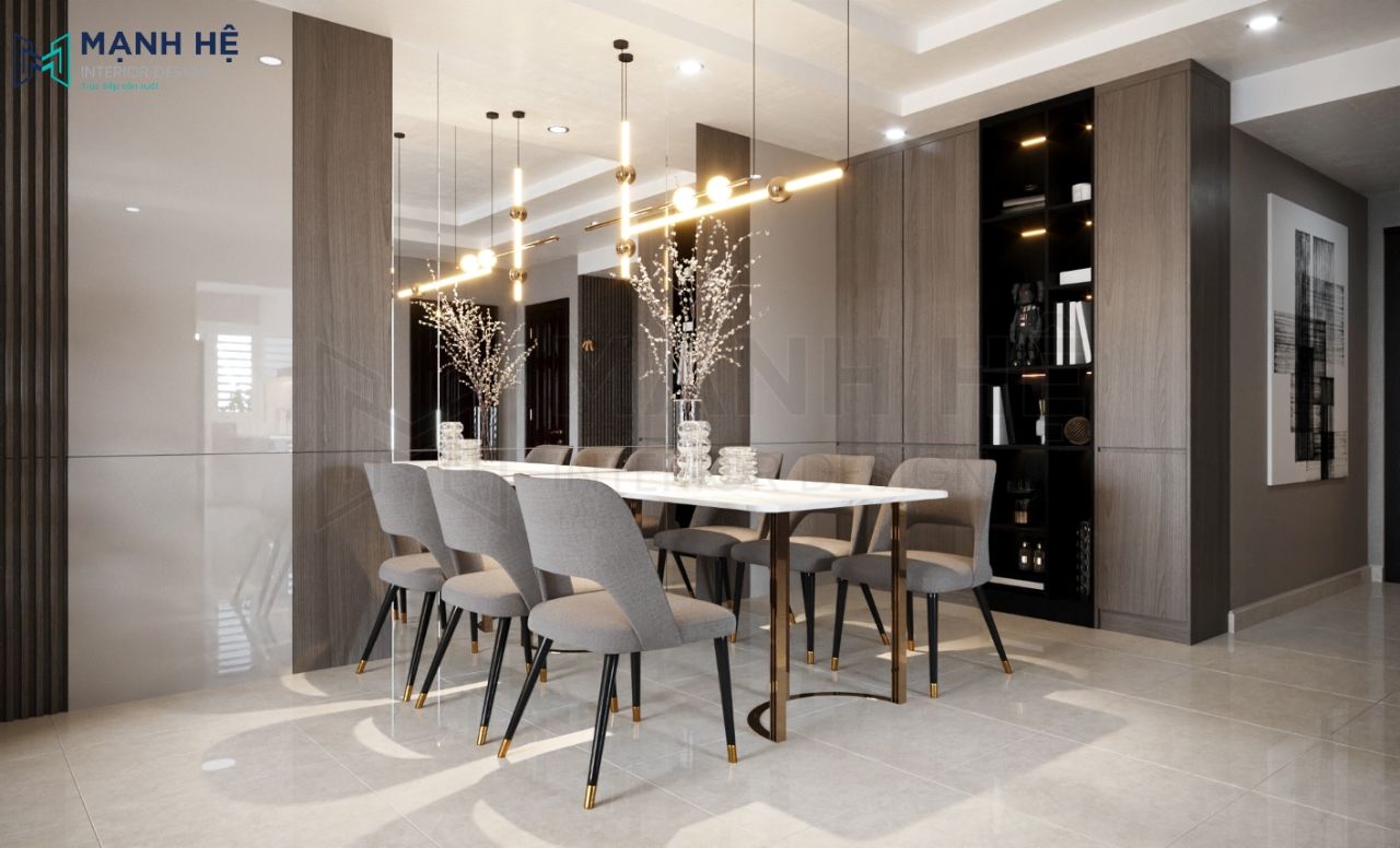 Sử dụng kính thủy ốp tường để tạo cảm giác rộng rãi