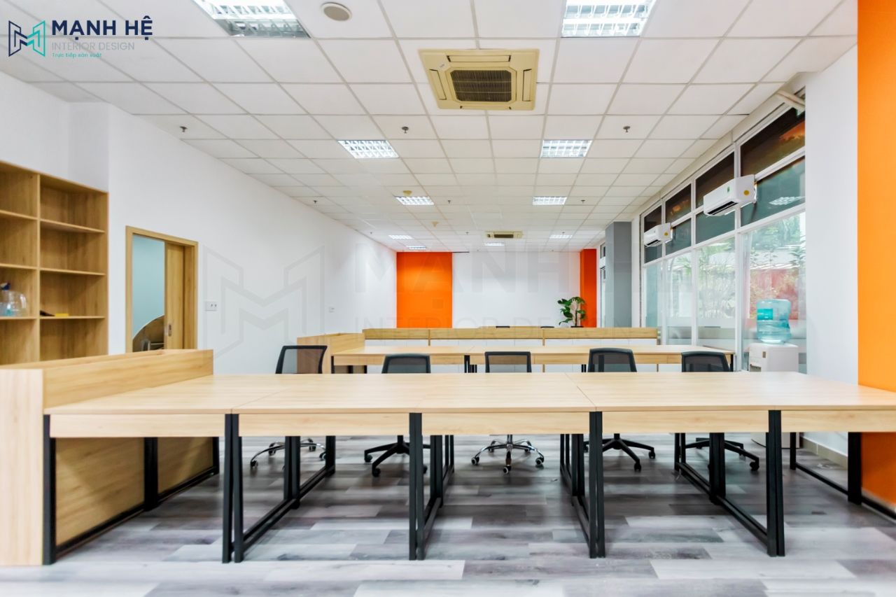 Thi công nội thất văn phòng công ty Green Food – 220m2 Thi công nội thất văn phòng công ty Green Food – 220m2