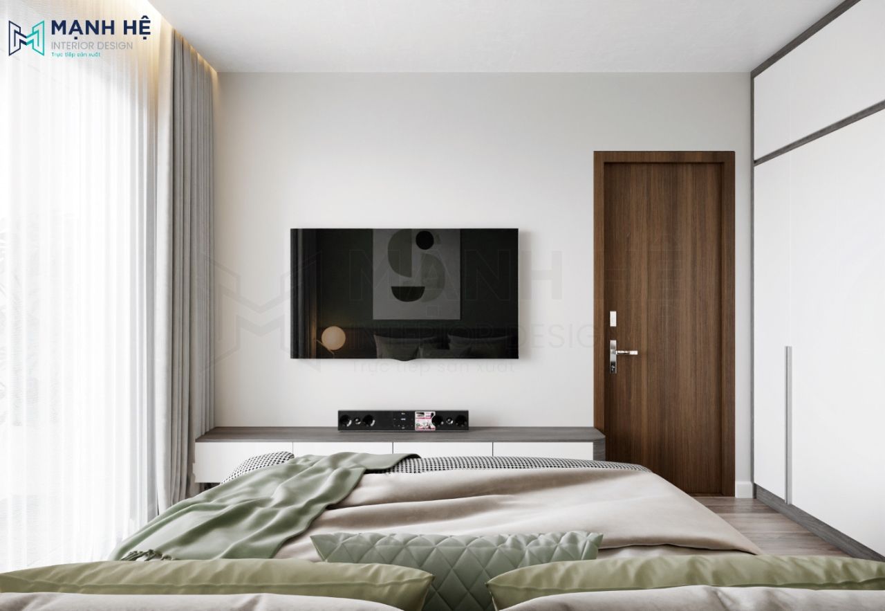 Kệ tivi gỗ công nghiệp nhỏ cho phòng ngủ thêm hiện đại và đầy đủ tiện nghi