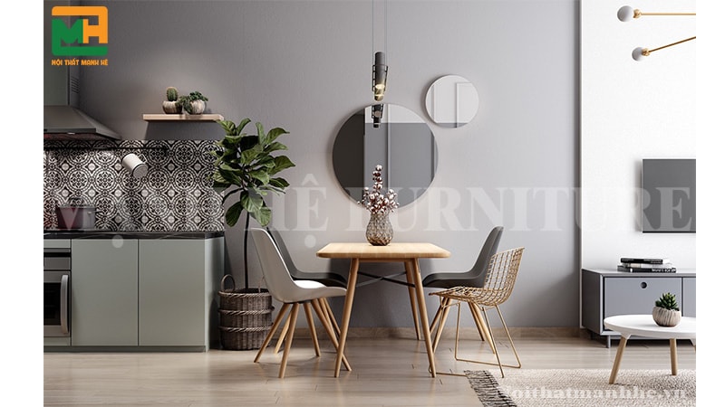 Sự bố trí hợp lí giữa những vật dụng và đồ nội thất cho căn phòng không những rộng rãi mà còn đẹp mắt