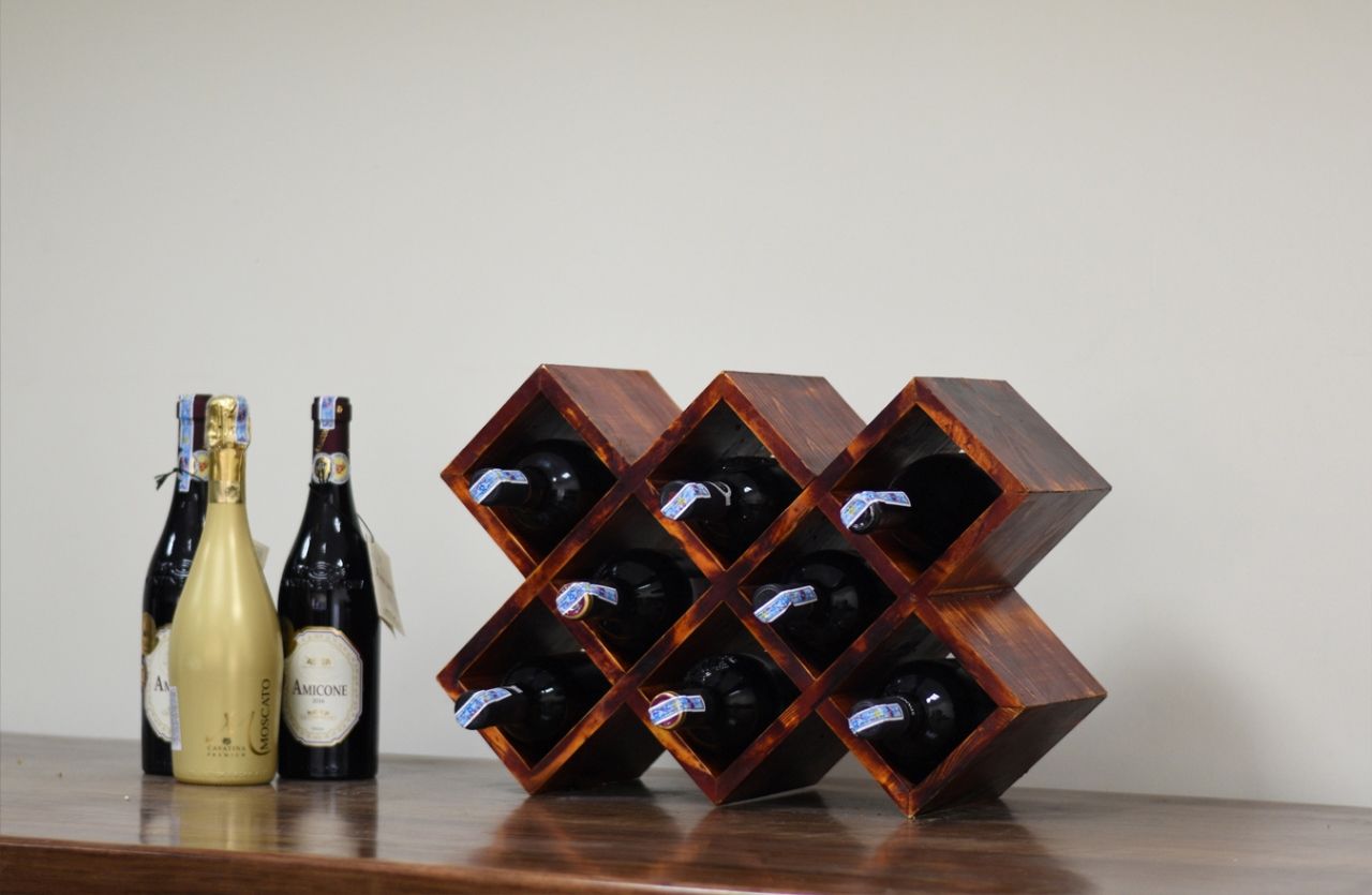 Mẫu 18: Mẫu 17: Giá để rượu vang kiểu dáng hình vuông xếp thành khối