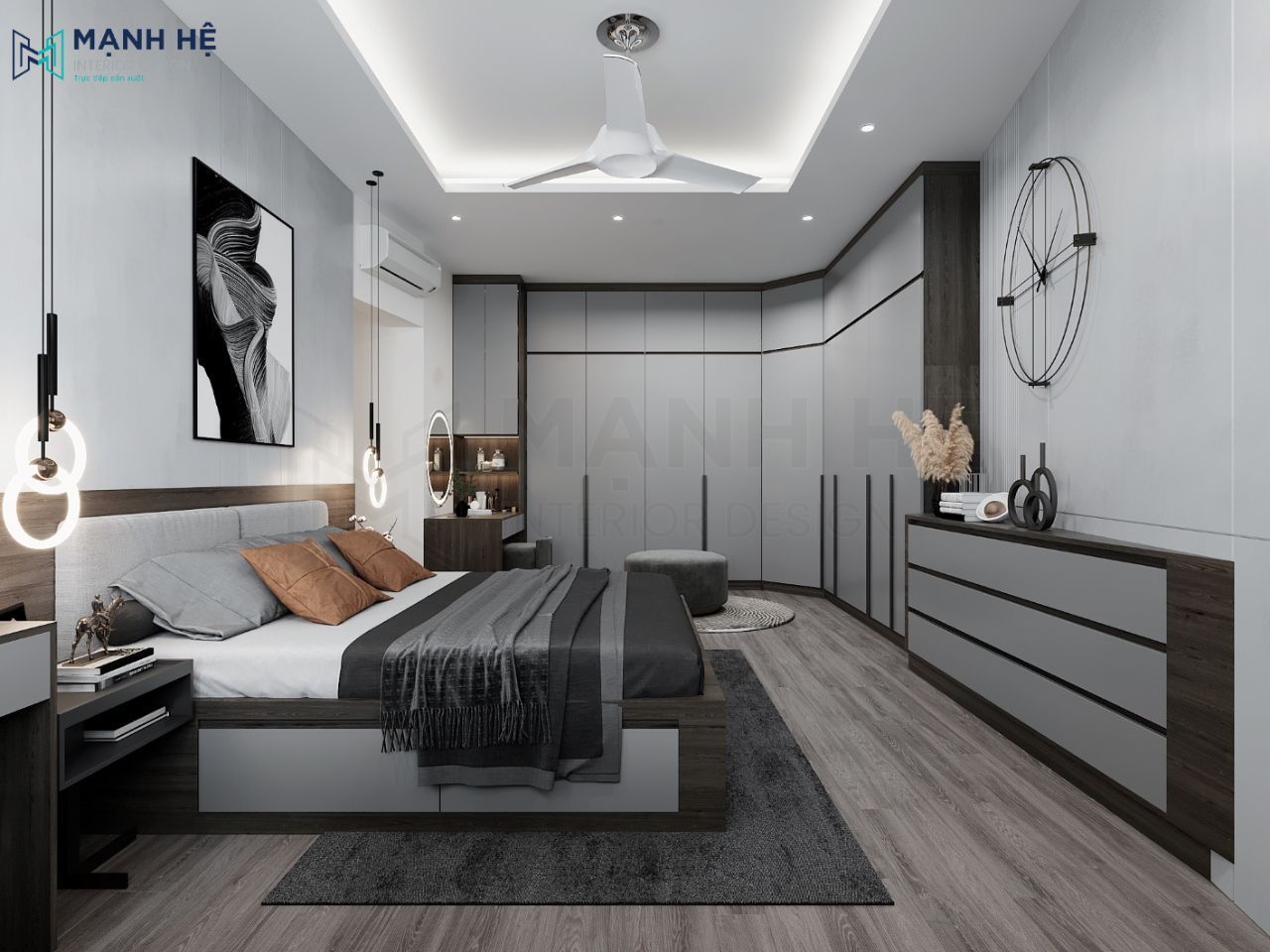 Thiết kế nội thất phòng ngủ cần cân đối diện tích và mục đích xử dụng