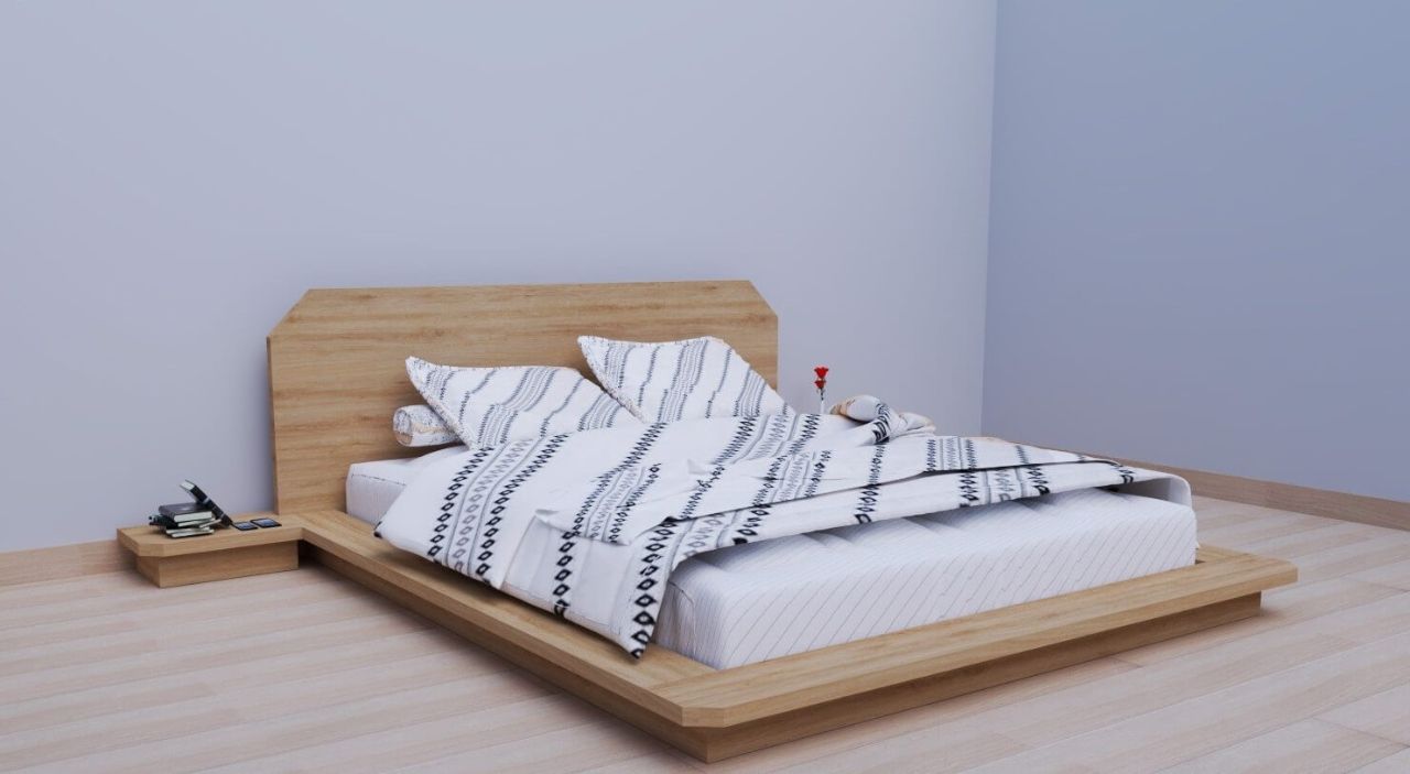 Thiết kế giường bệt gỗ tự nhiên chất lượng cao