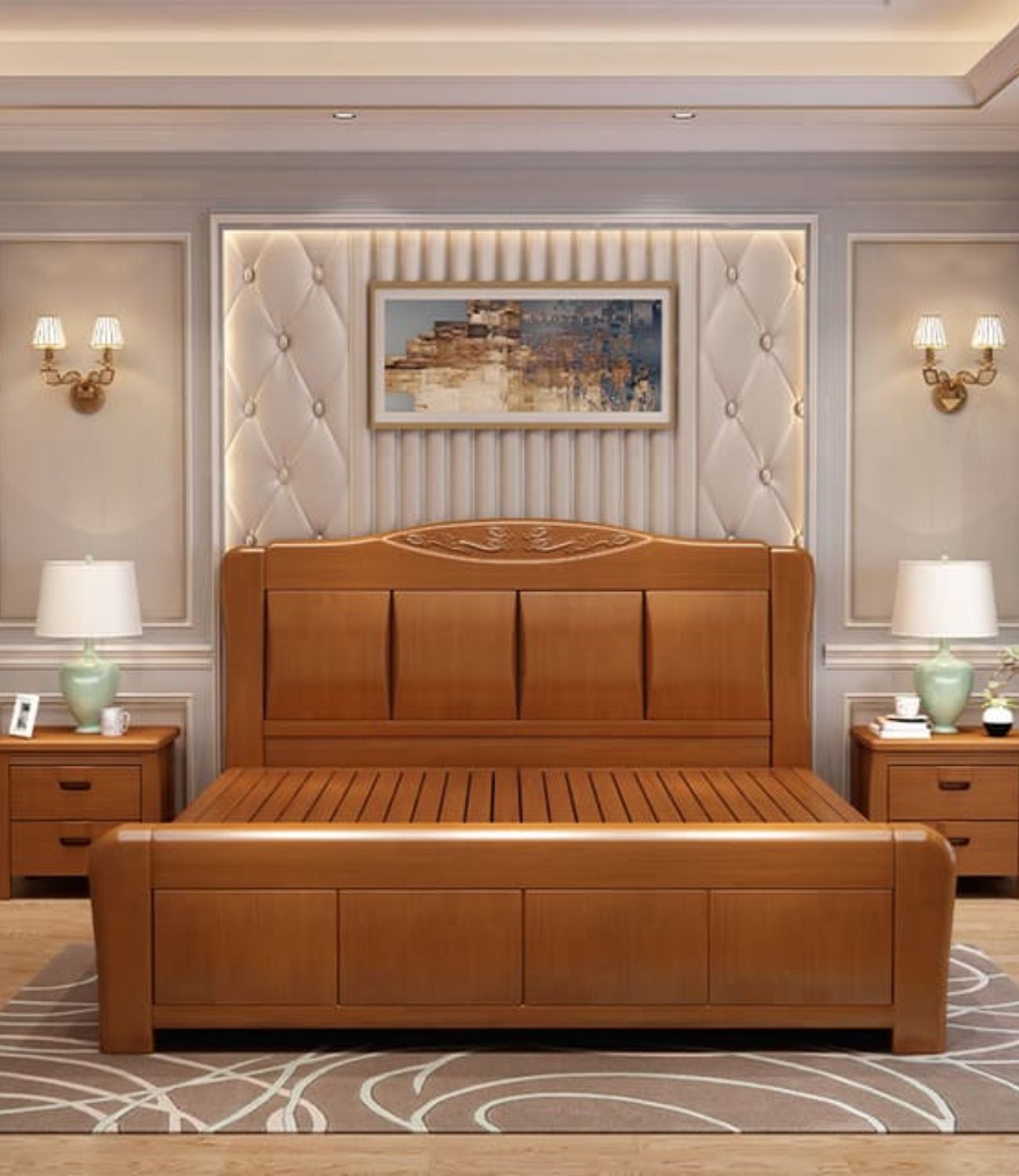 Giá giường gỗ xoan đào sẽ phụ thuộc vào kích thước của giường