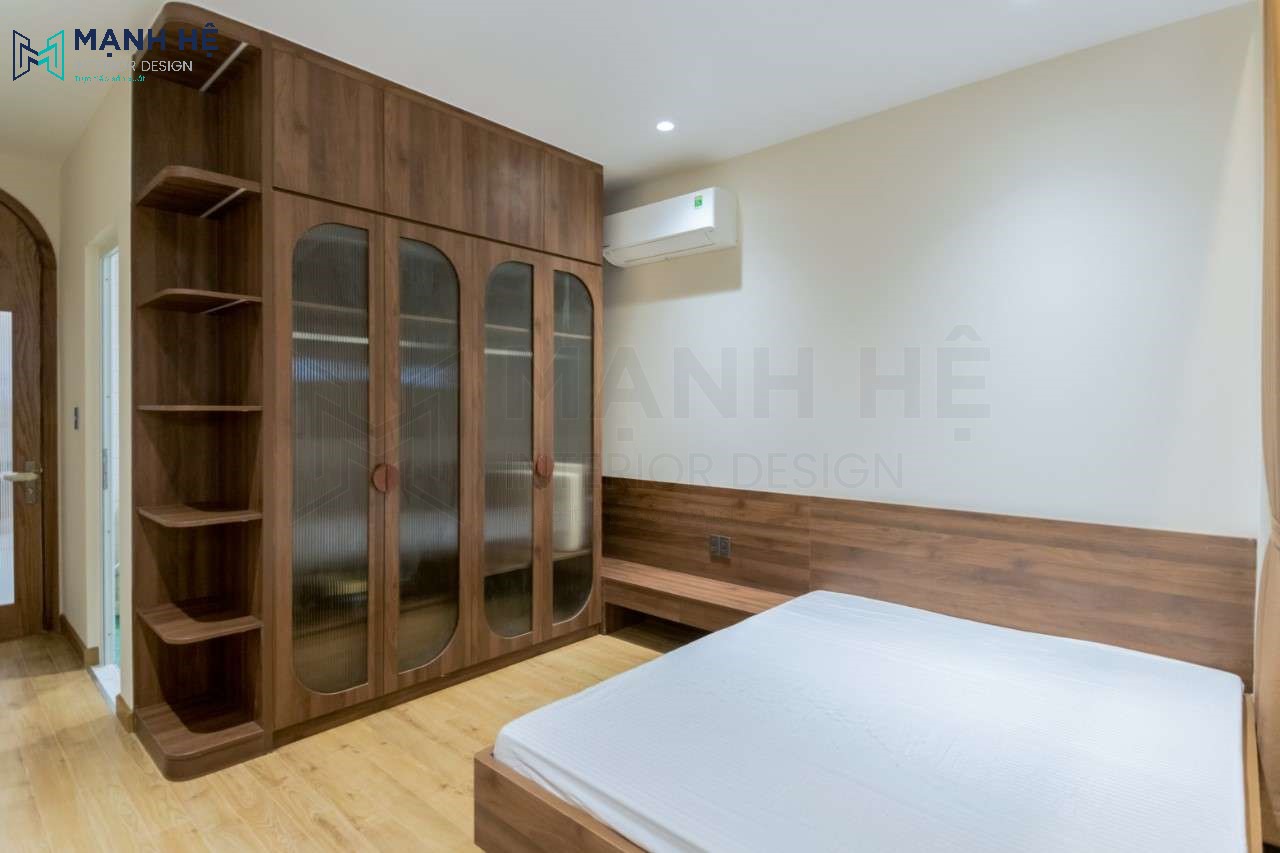 Phòng ngủ 2 thi công đầy đủ tiện nghi tạo nên sự thoải mái cho người sử dụng