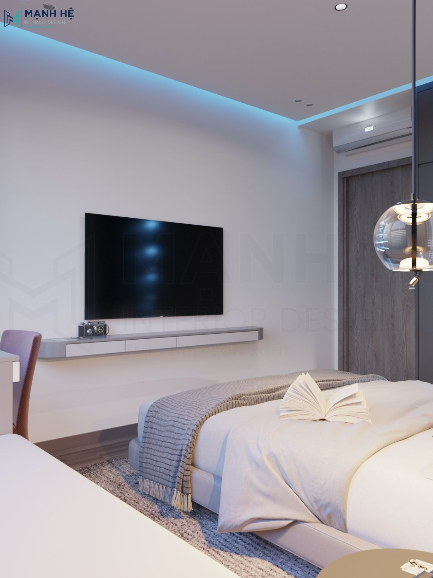 Kệ tivi mỏng gỗ công nghiệp đơn giản