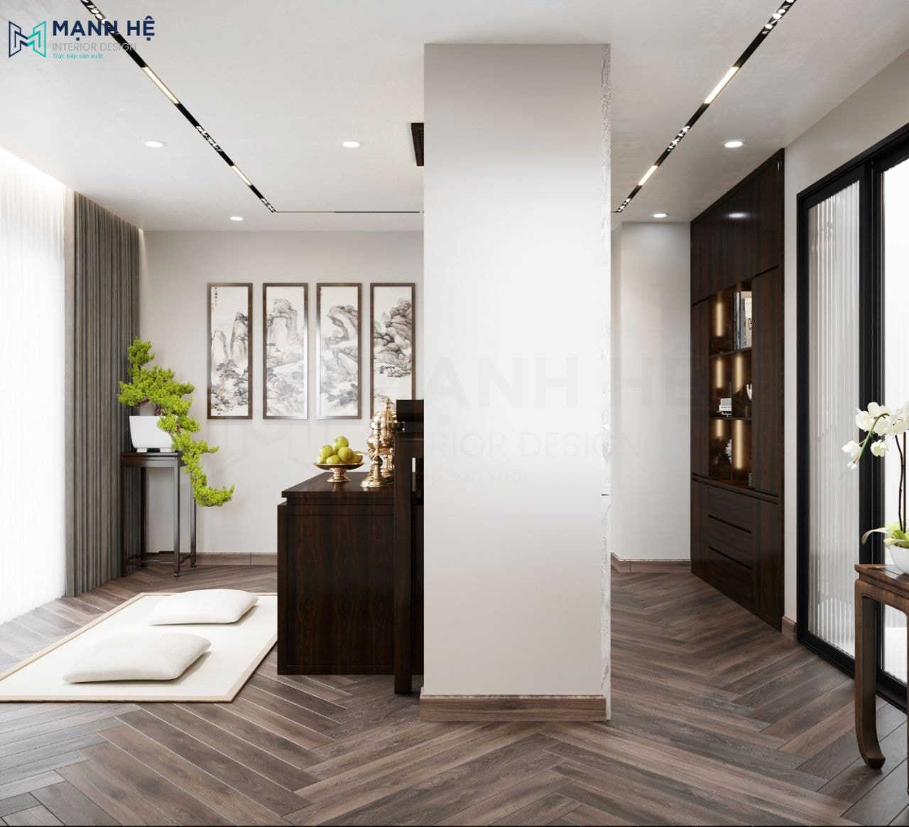 Thêm tranh tứ tuyệt cho không gian phòng thờ thêm ấn tượng