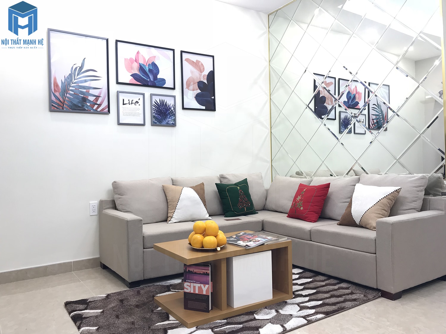 thi công hoàn thiện nội thất phòng khách chung cư