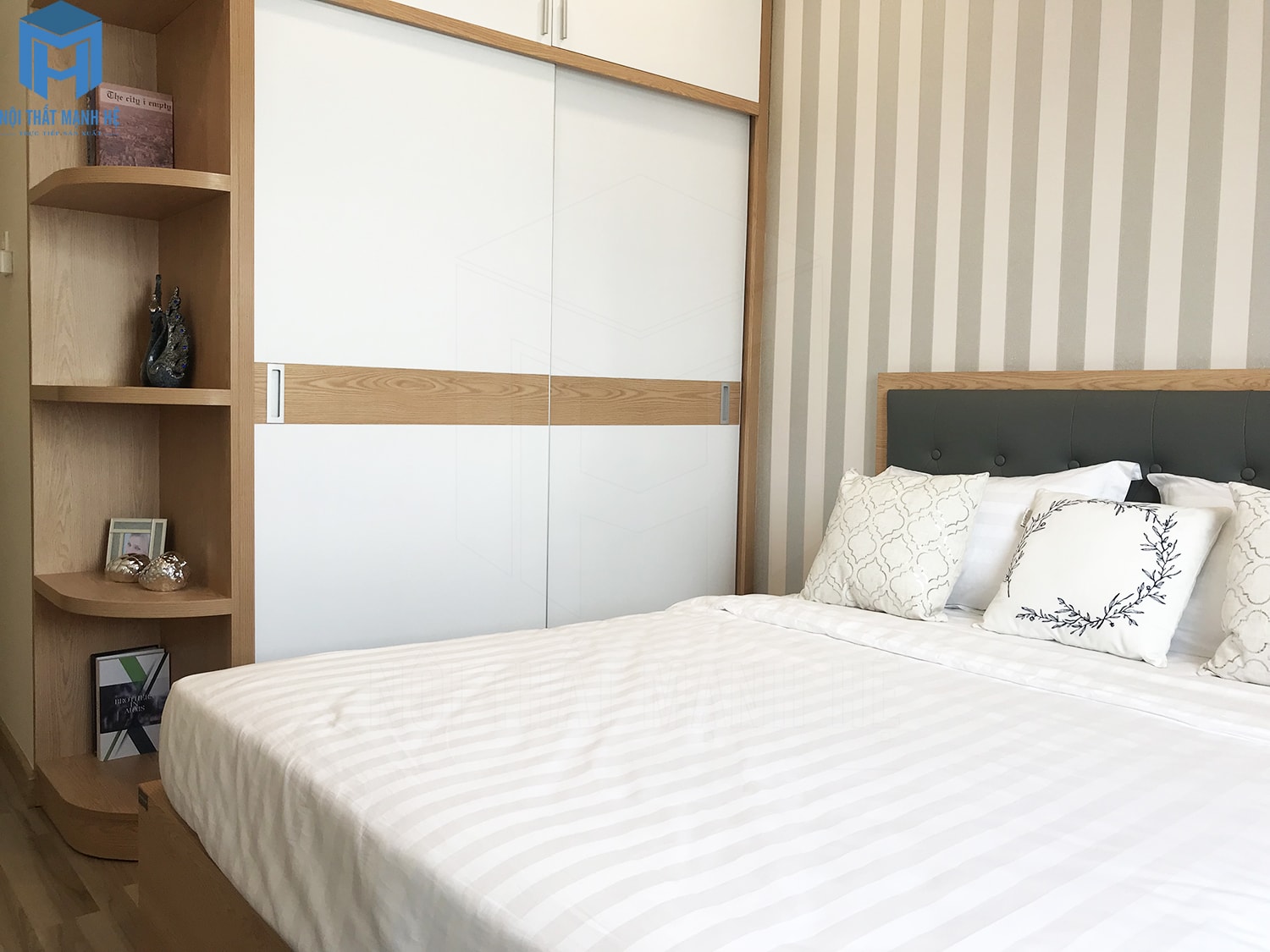 Thi công nội thất phòng ngủ nhỏ chung cư 45m2