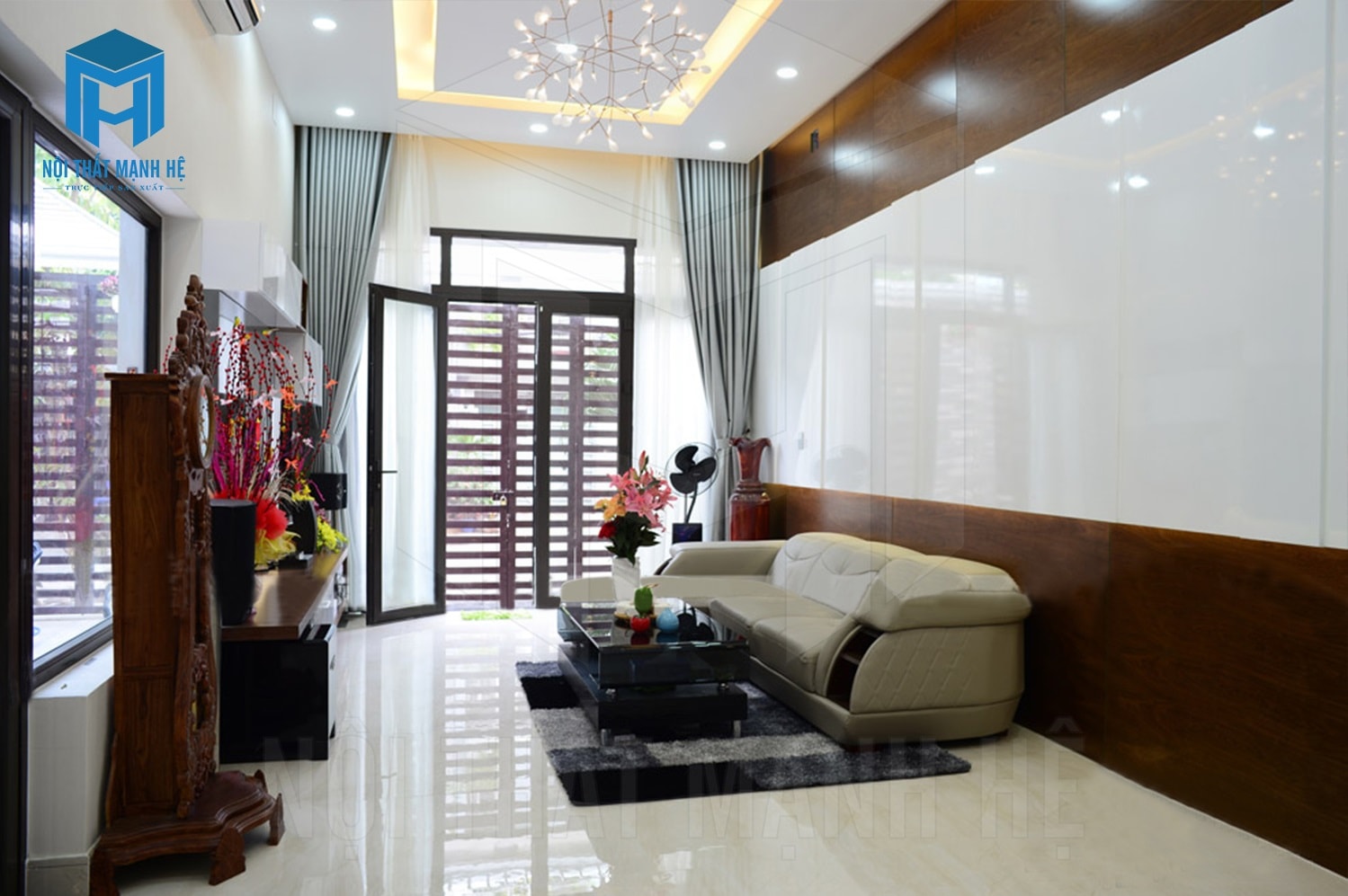 Phòng khách nhà phố hiện đại