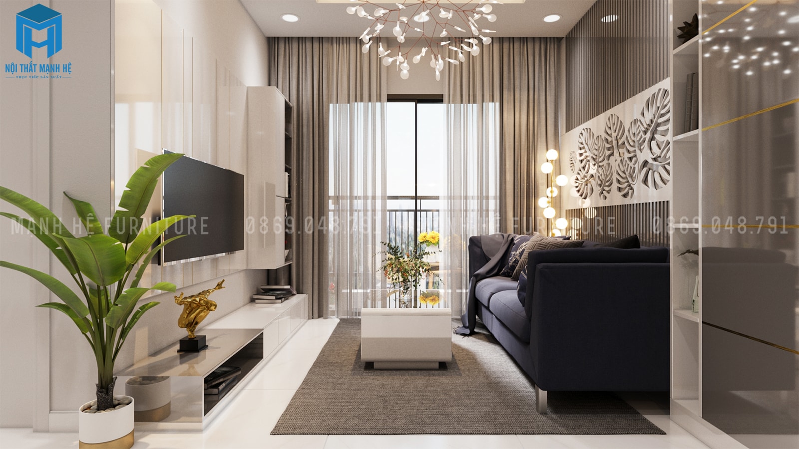 mẫu thiết kế phòng khách đẹp hiện đại