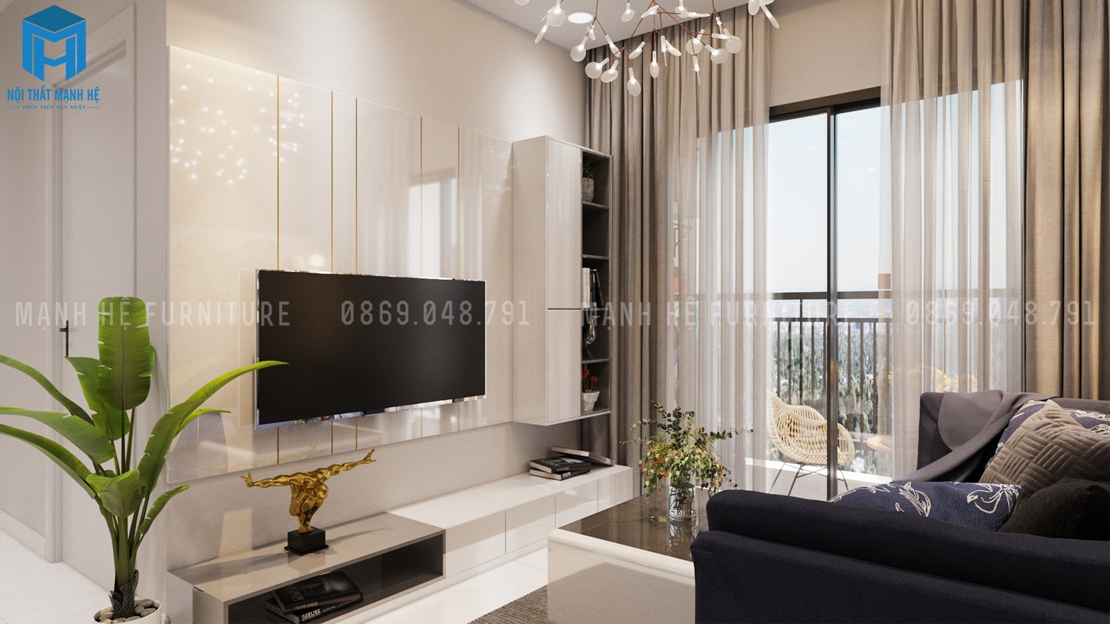 thi công nội thất phòng khách trọn gói giá rẻ