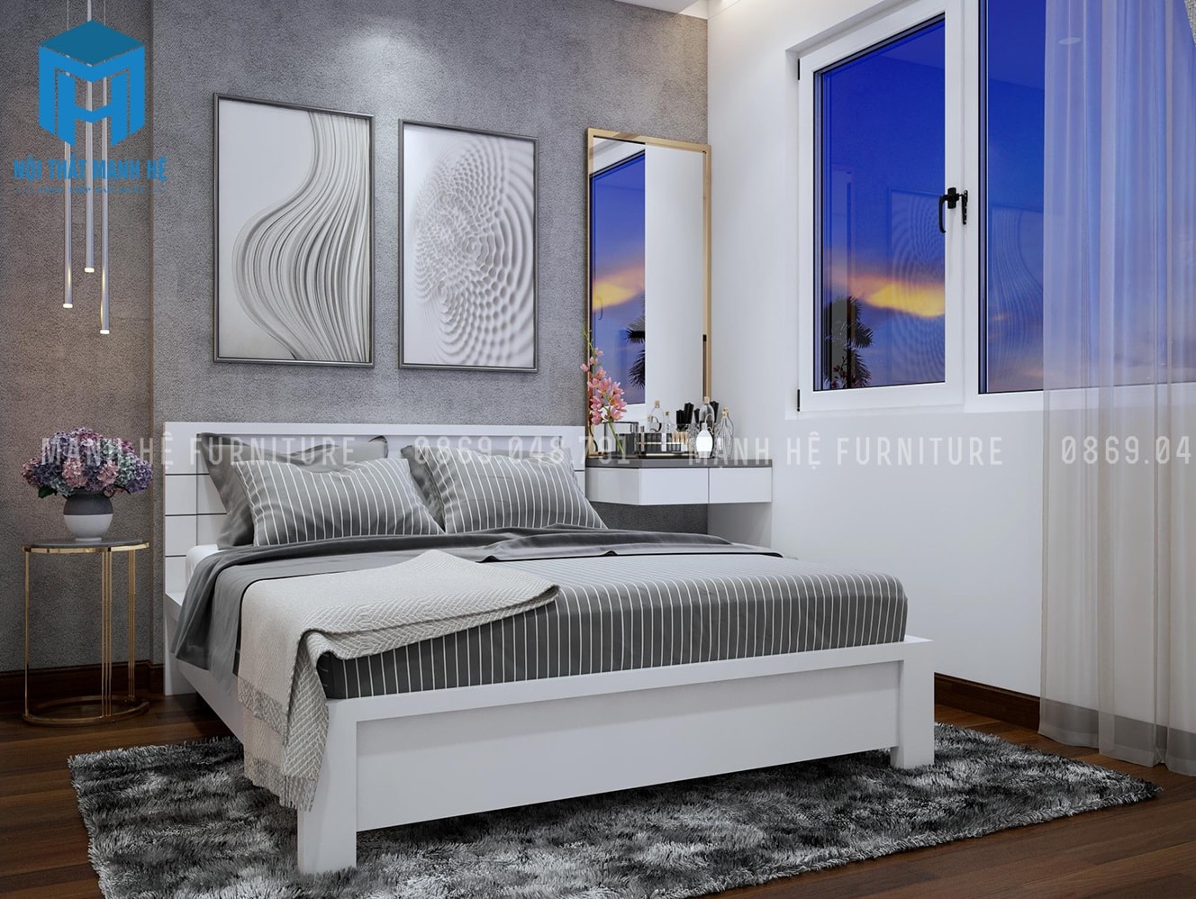 thiết kế nội thất phòng ngủ master