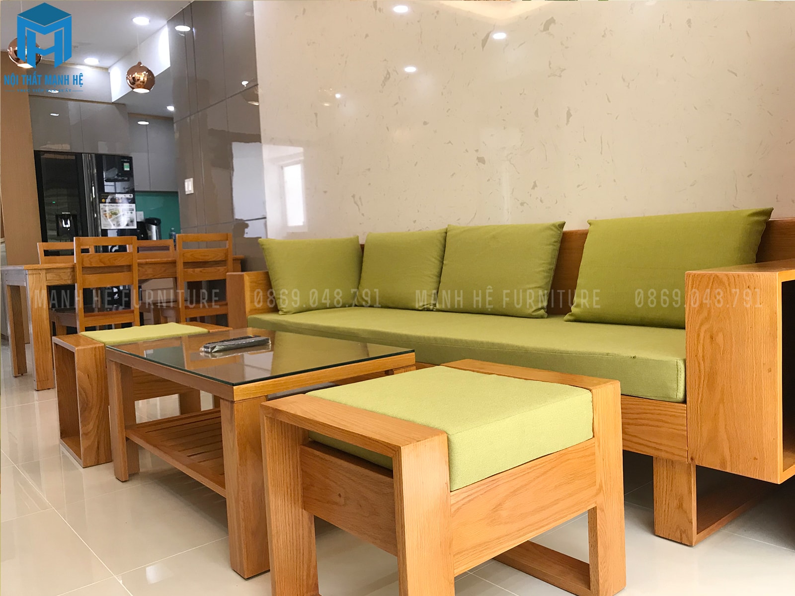 nội thất phòng khách bằng gỗ tự nhiên