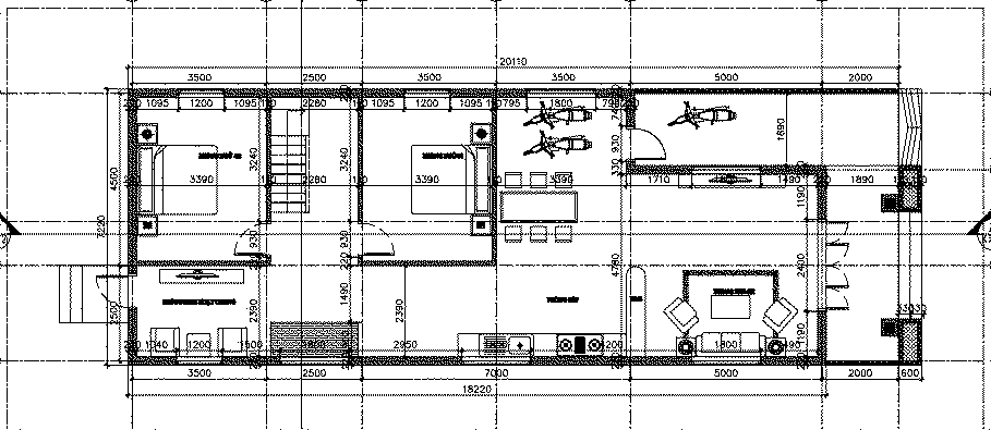 mặt bằng các phòng nhà ống