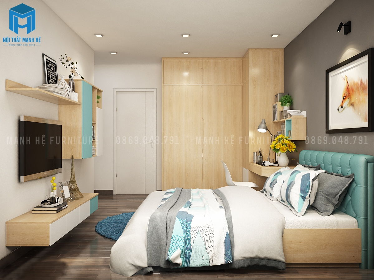 nội thất phòng ngủ gọn gàng tinh tế