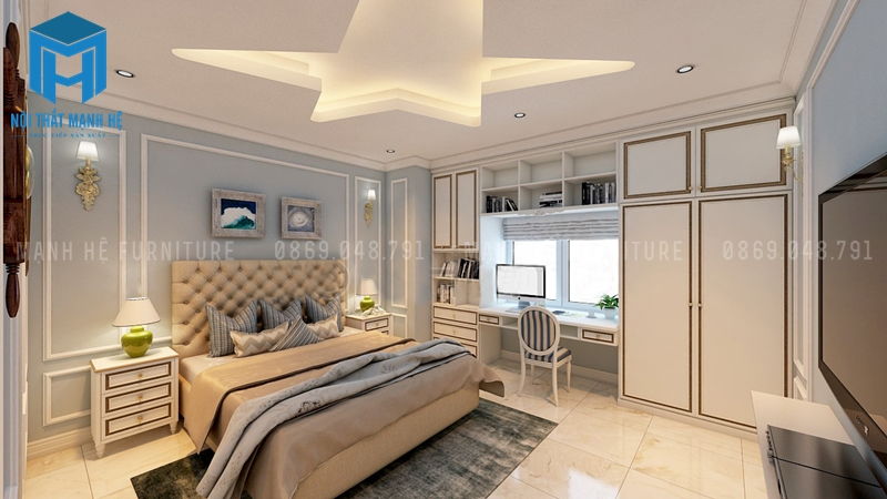 trần thạch cao giật cấp hình ngôi sao