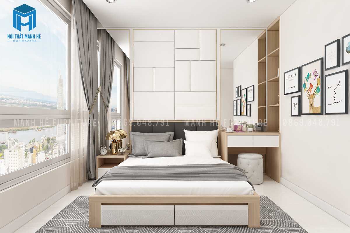 ốp mút tường đầu giường