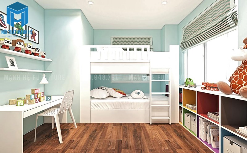 Phòng ngủ cho bé đảm bảo ánh sáng tự nhiên