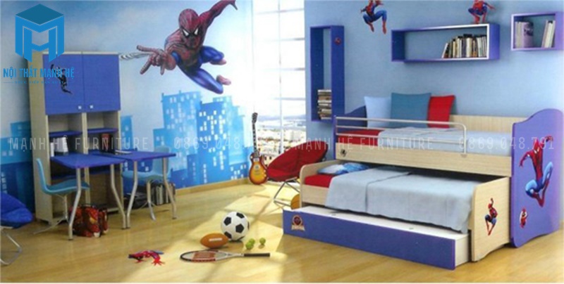 Sử dụng Decal trang trí phòng ngủ bé trai