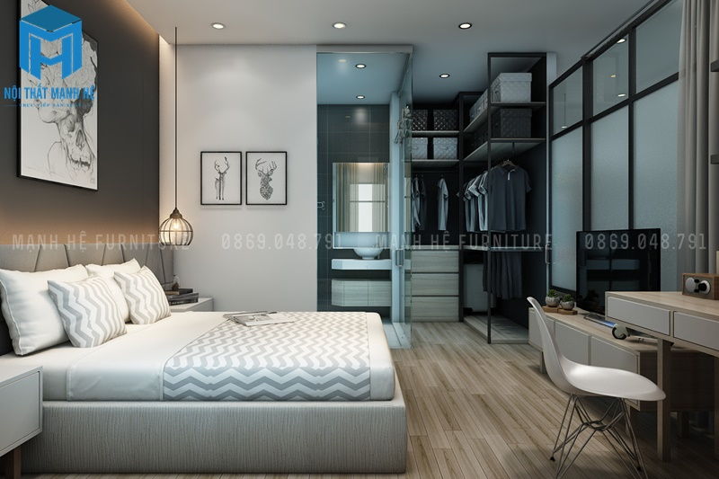 Trang trí phòng ngủ với khung tranh