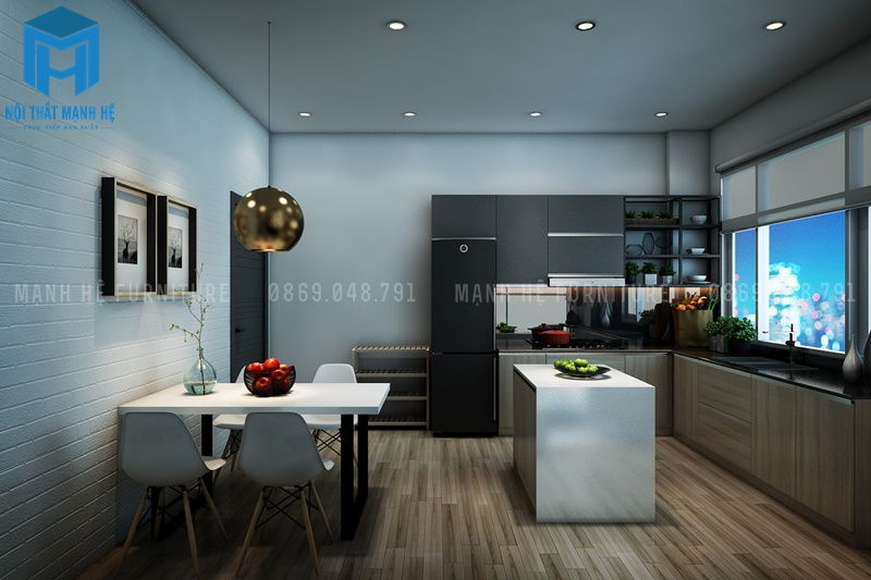 Thiết kế mở không gian bếp