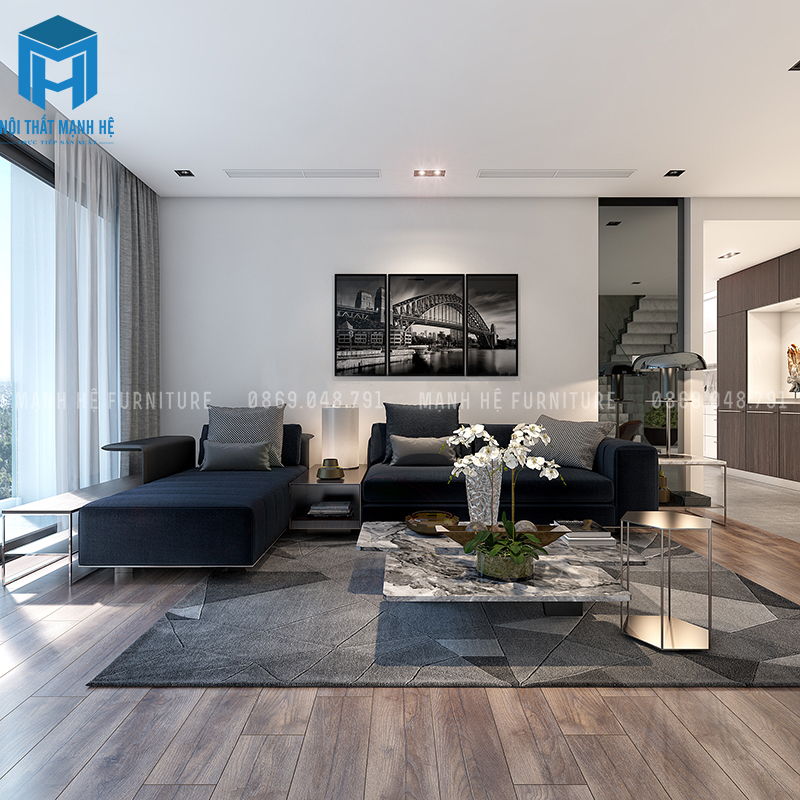 đèn led âm trần phòng khách