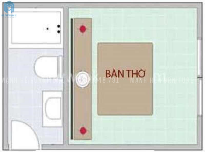 Cách hóa giải hướng bàn thờ xấu theo phong thủy – Thiết kế bàn thờ trong phòng khách, Vị trí đặt bàn thờ ông địa