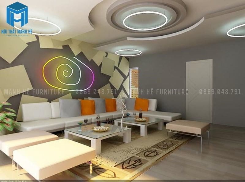 trần thạch cao vòng tròn