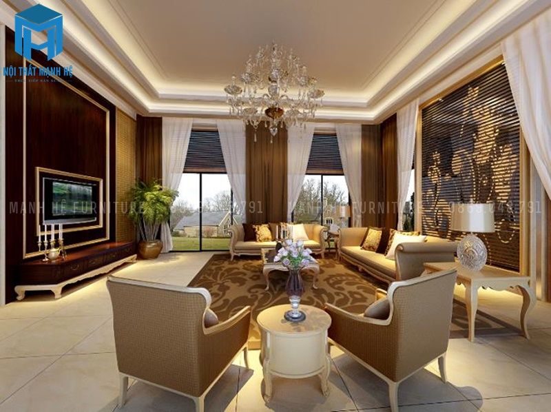 trần thạch cao giật 2 cấp