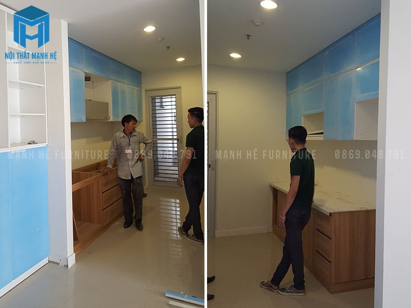 tủ bếp thực tế