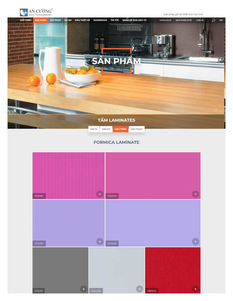 Laminate là gì? Tổng hợp mã màu Laminate trong catalogue An Cường