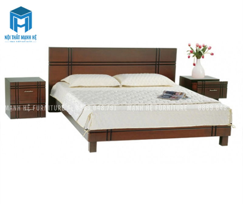 Mẫu giường gỗ công nghiệp có sẵn - nội thất Mạnh Hệ