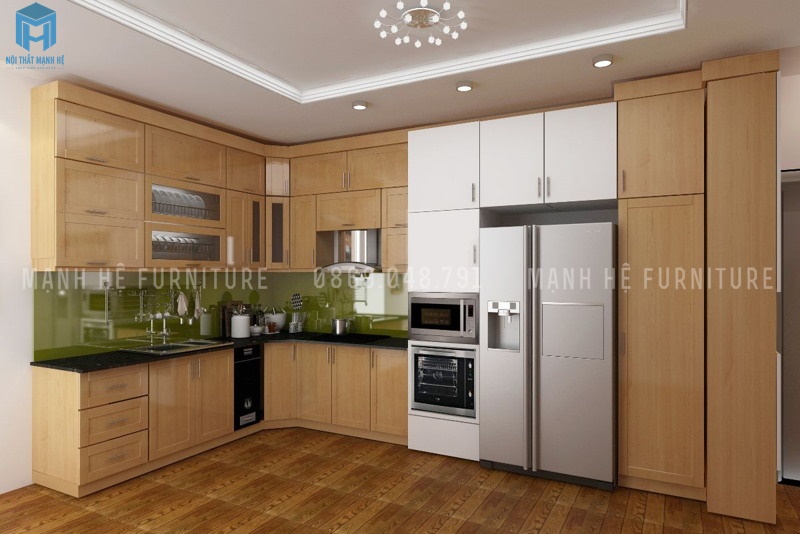 tủ bếp gỗ công nghiệp