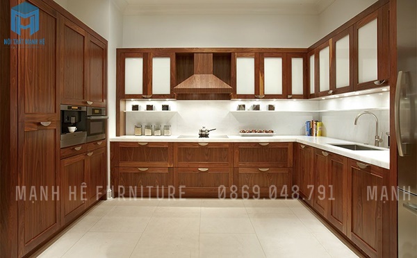 tủ bếp gỗ tự nhiên