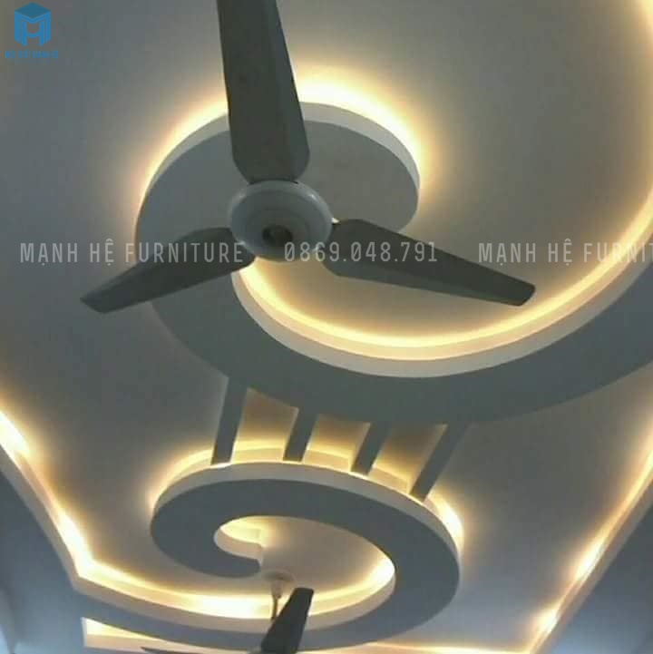 trần thạch cao uốn cong