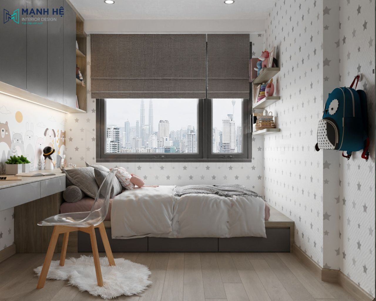 Tối ưu ánh sáng căn phòng nhờ rèm cửa roman