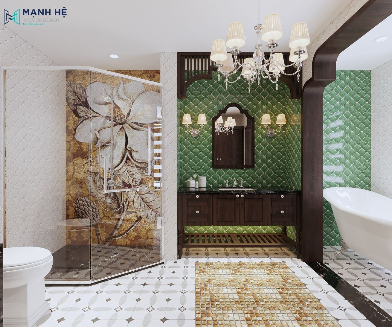 Toàn bộ chất liệu ốp đá, lót sàn gạch luôn đảm bảo an toàn cho người sử dụng, chống trơn trượt tốt