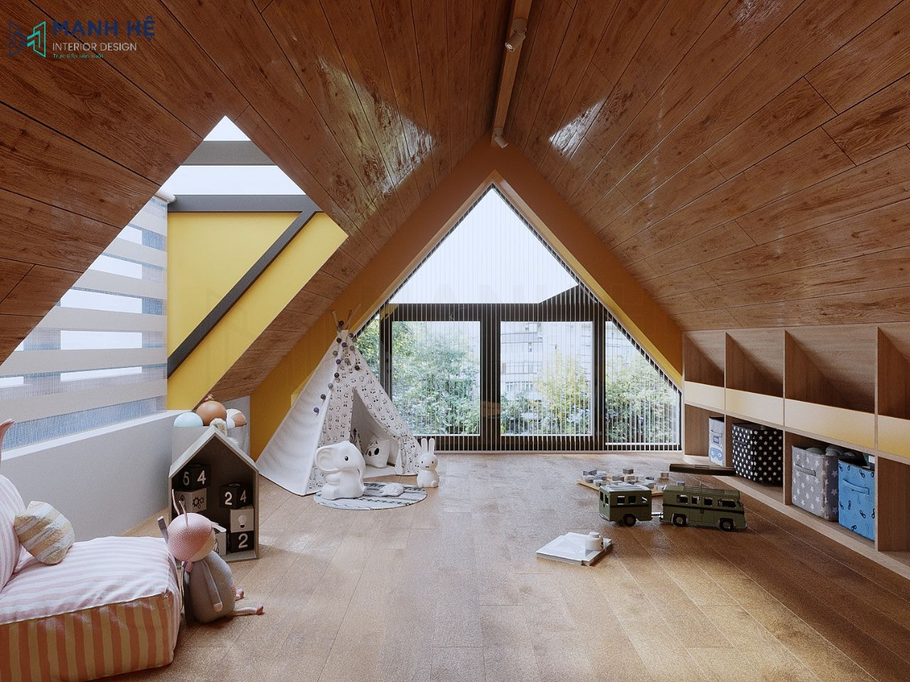 Thêm các món góc decor xinh xắn trong phòng vẽ tranh để bé vui chơi