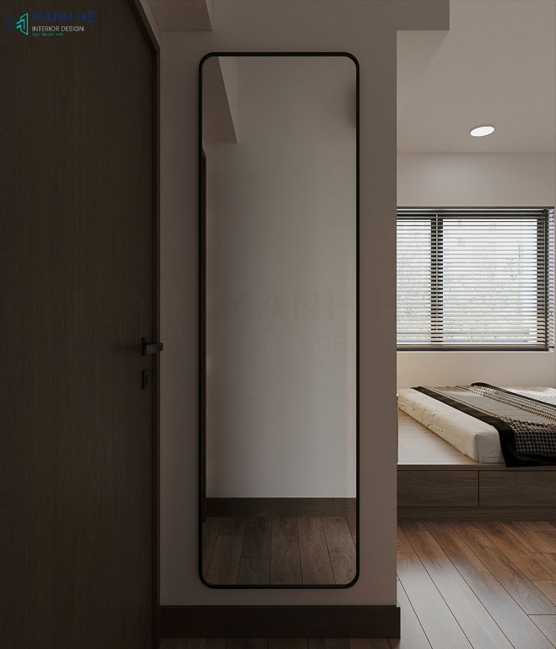 Trang bị thêm gương soi toàn thân cho gia chủ sửa soạn khi đi ra ngoài