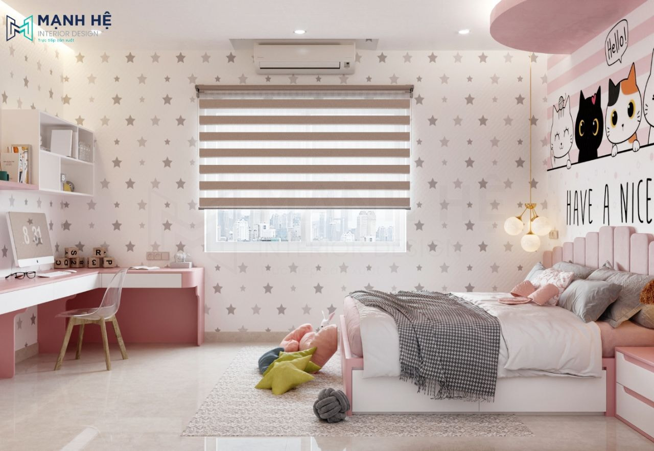 Sử dụng giấy dán tường để căn phòng bớt đơn điệu hơn