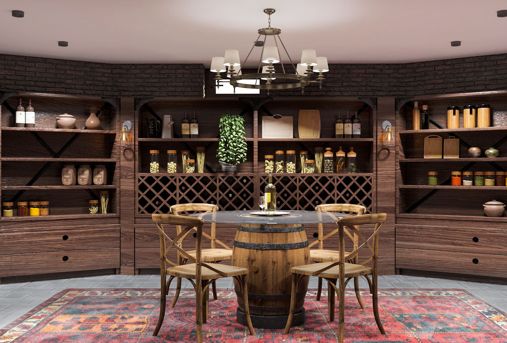 Thiết kế hầm rượu phong cách đơn giản, tiện nghi