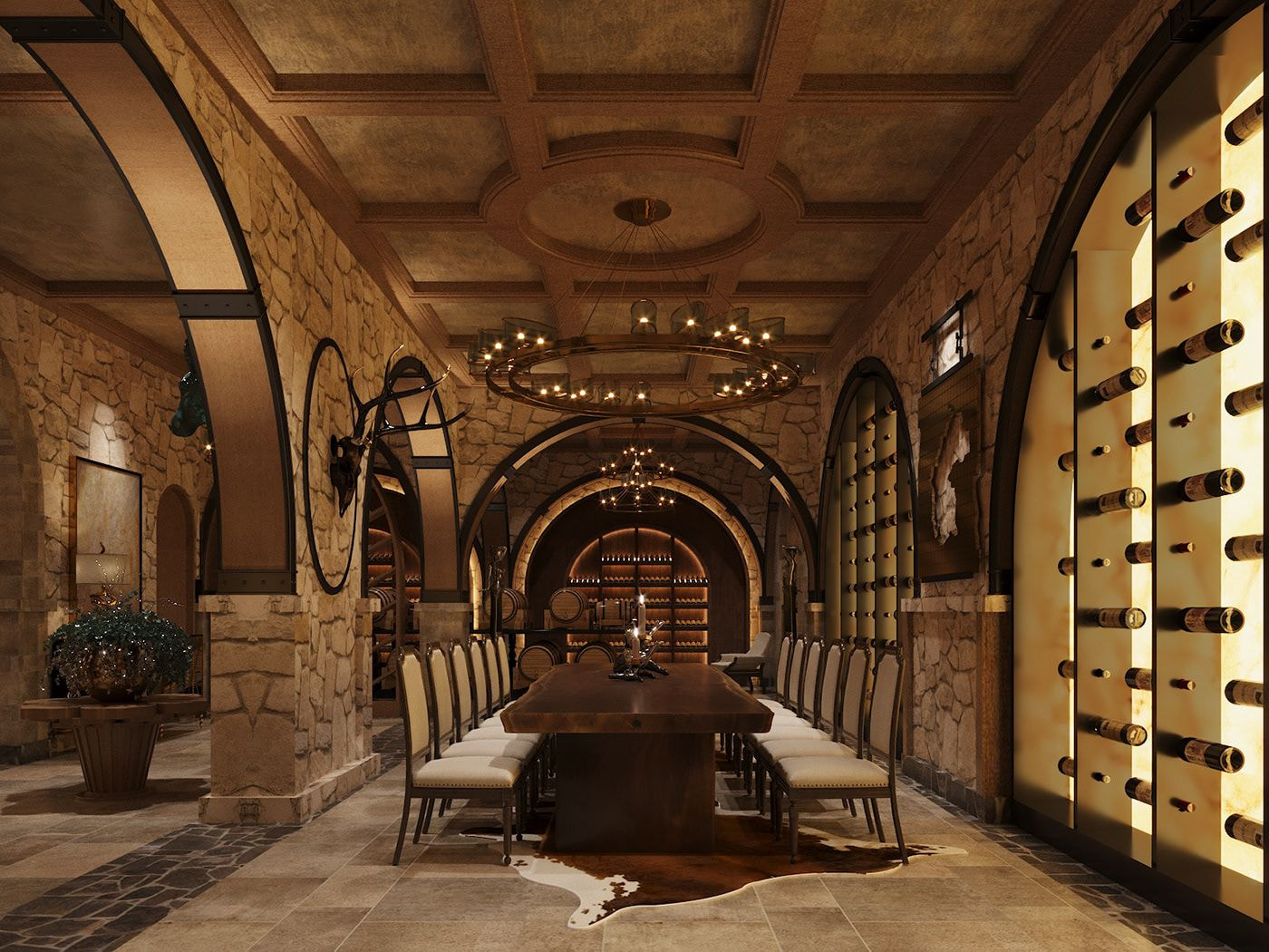 Thiết kế hầm rượu phong cách Tân cổ điển
