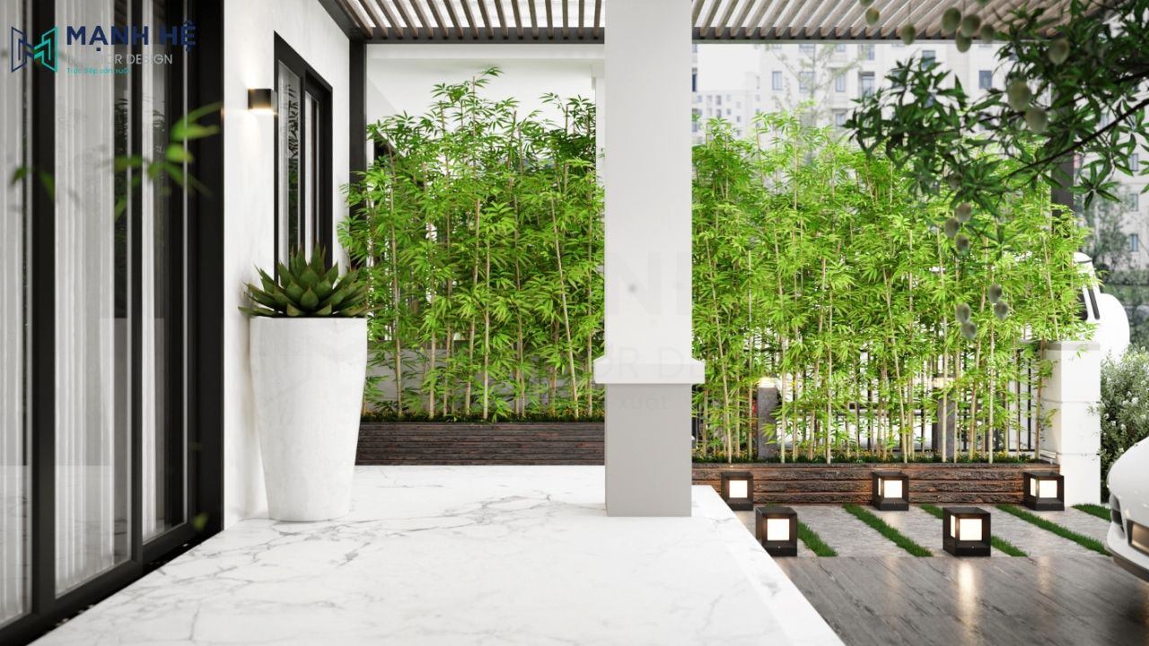 Sử dụng cây xanh cho sân vườn thoáng mát