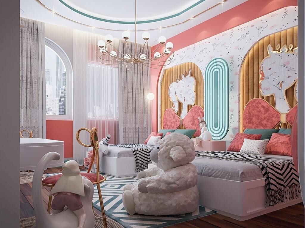 Mẫu 9: Phòng ngủ anime cho bạn nữ theo phong cách Luxury