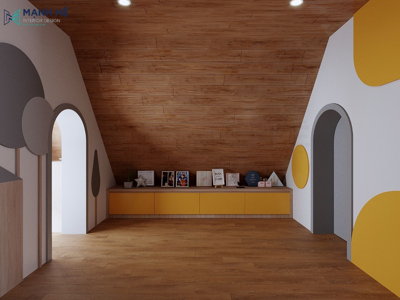 Trưng bày thêm các tranh ảnh nhỏ và vật trang trí cho bé