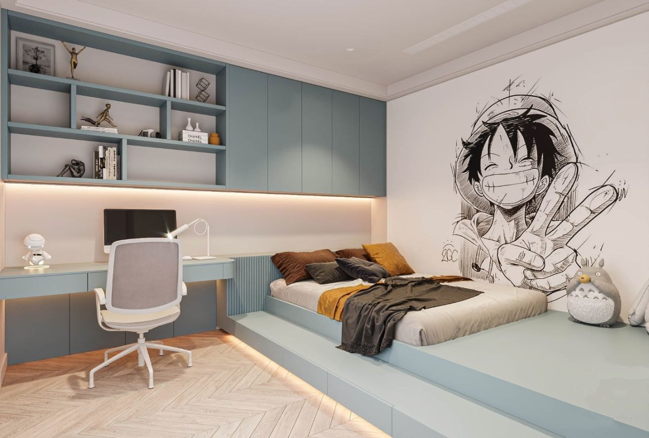 Mẫu 13: Nhân vật Conan cũng được lấy cảm hứng cho phòng ngủ anime