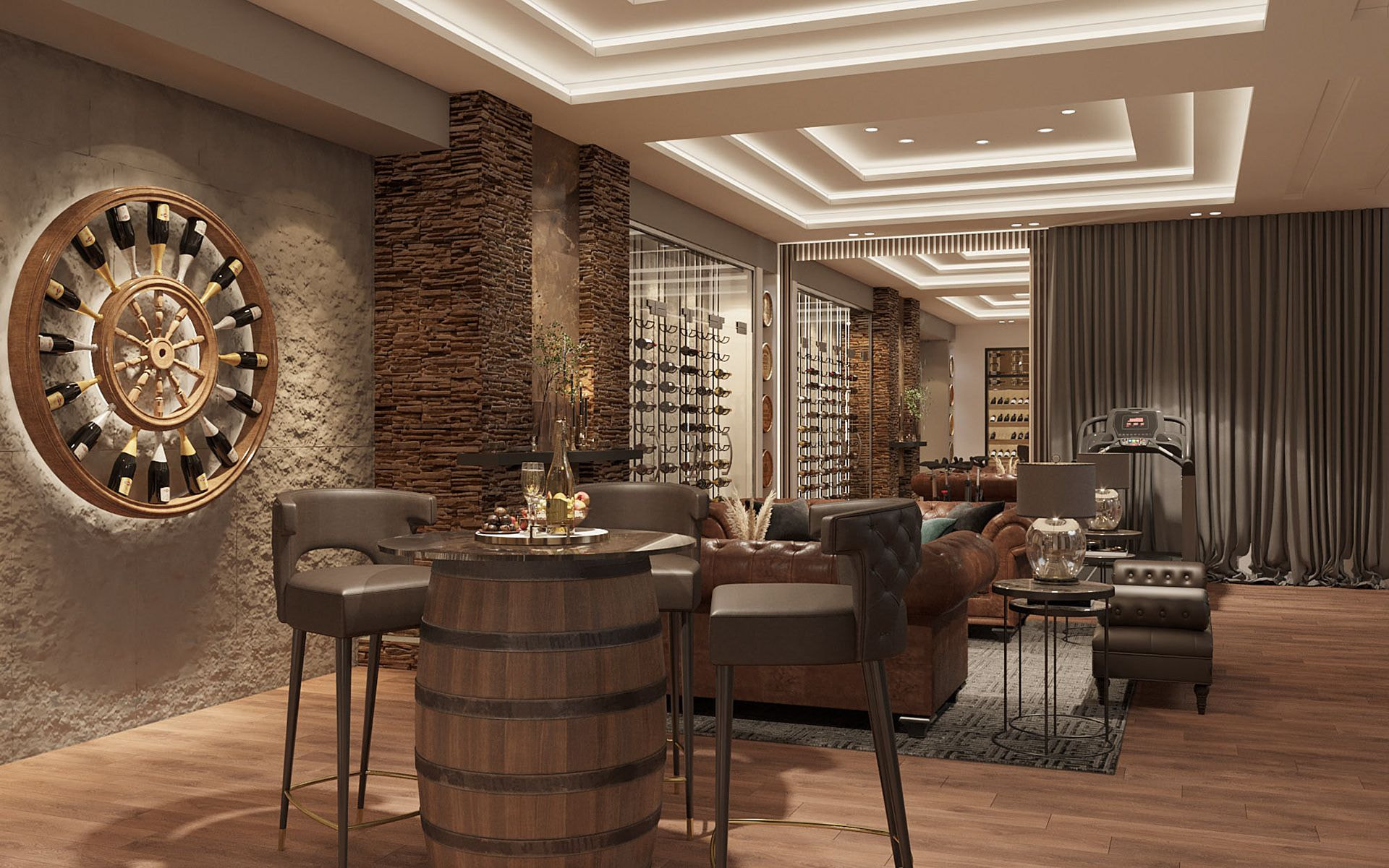 Thiết kế hầm rượu kết hợp phòng tiếp khách đặc biệt cho biệt thự