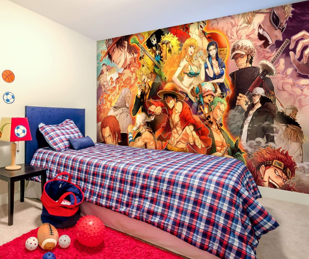 Mẫu 17: Phòng ngủ anime cho bé trai năng động thích các nhân vật trong Naruto