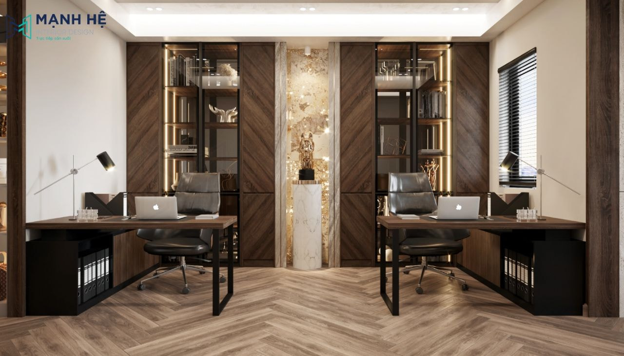 Tích hợp phòng làm việc vào phòng ngủ master